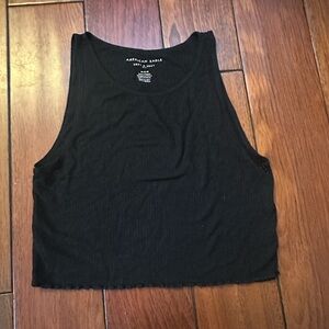 American Eagle Outfitters Black Women's Crop Tank Top